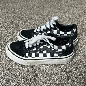 Vans Kids Black and White Checkered Sneakers
